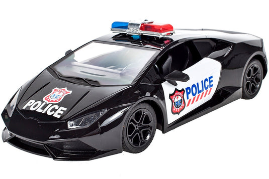 Masina de Politie cu Telecomanda, SuperSport Police, KinderVibe™, cu Faruri Luminoase si Usa care se Deschide din Telecomanda, 1:14, Incarcator Inclus