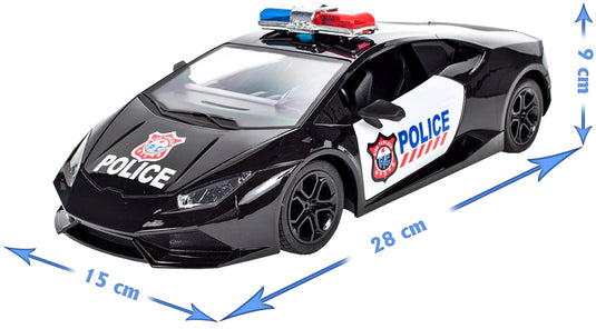 Masina de Politie cu Telecomanda, SuperSport Police, KinderVibe™, cu Faruri Luminoase si Usa care se Deschide din Telecomanda, 1:14, Incarcator Inclus
