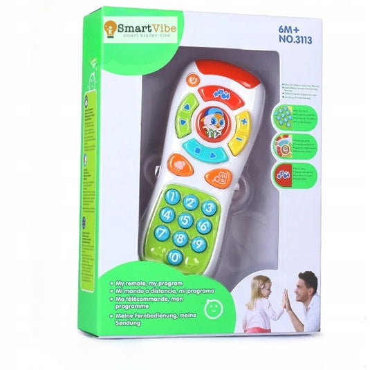 Telecomanda de Jucarie, MY FIRST REMOTE, cu Sunete, Muzica si Lumini, in Engleza, Multicolor