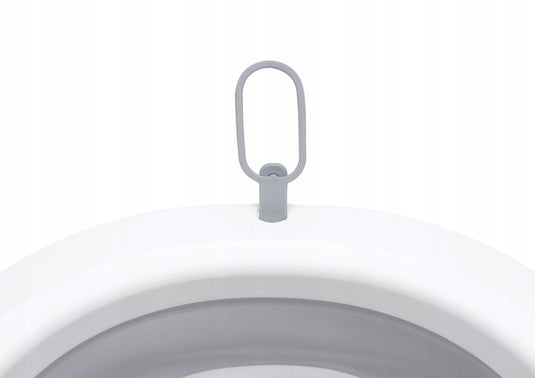 Cadita bebelusi pliabila cu pernuta UniqViBE®, termometru incorporat, cana pentru clatire tip jucarie, suport cap de dus si pentru sapun, 2 ratuste si casca protectie incluse, picioare antiderapante, design Ergonomic, Royal Gray