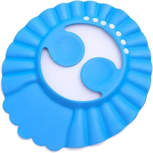 Casca de protectie pentru bebelusi, pentru baie, reglabila cu protectie pentru urechi, din spuma EVA, Blue