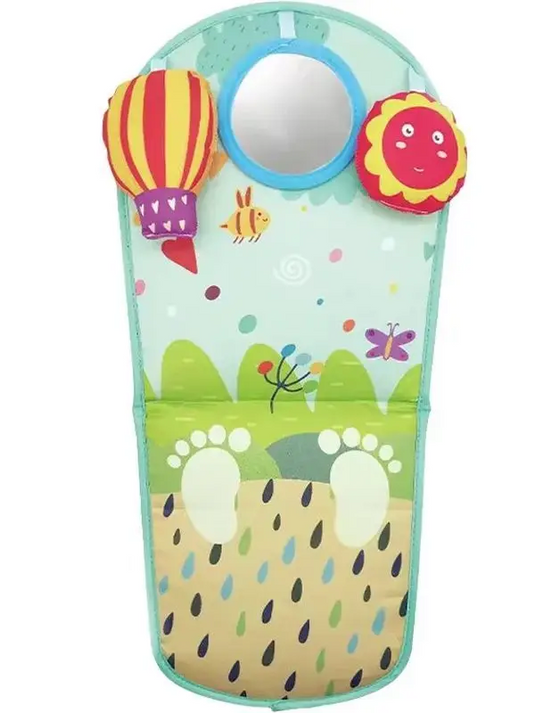 Centru de activitati BabyDrive, Utilizare Dubla Scaun Auto/Patut, Oglinda, Simulator, Sunete si Culori Atractive, Jucarii Interactive, Curele Reglabile, Multicolor