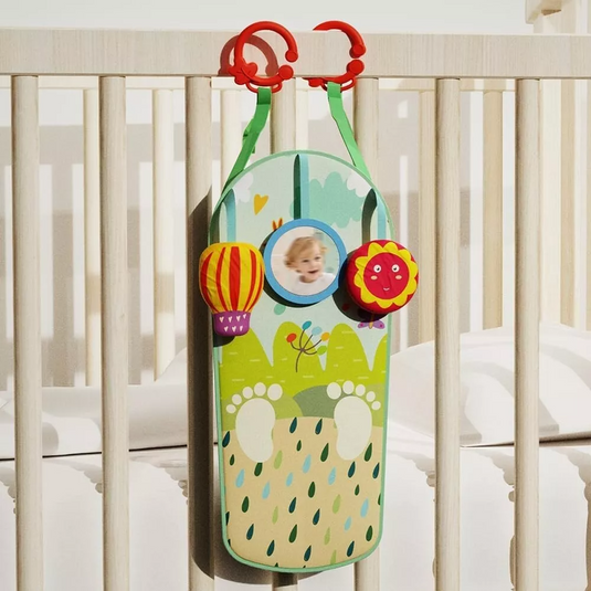 Centru de activitati BabyDrive, Utilizare Dubla Scaun Auto/Patut, Oglinda, Simulator, Sunete si Culori Atractive, Jucarii Interactive, Curele Reglabile, Multicolor
