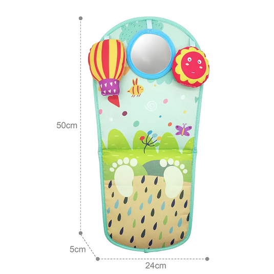 Centru de activitati BabyDrive, Utilizare Dubla Scaun Auto/Patut, Oglinda, Simulator, Sunete si Culori Atractive, Jucarii Interactive, Curele Reglabile, Multicolor