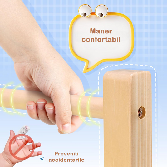 Premergător din lemn cu ceas Clock Walker, imaginea 4