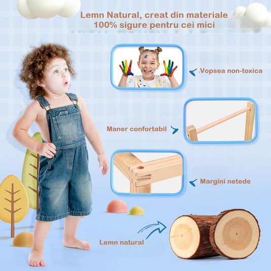Premergător din lemn cu ceas Clock Walker, imaginea 5