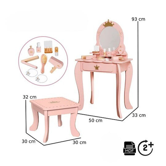 Măsuță de machiaj rose gold BellePrincesse