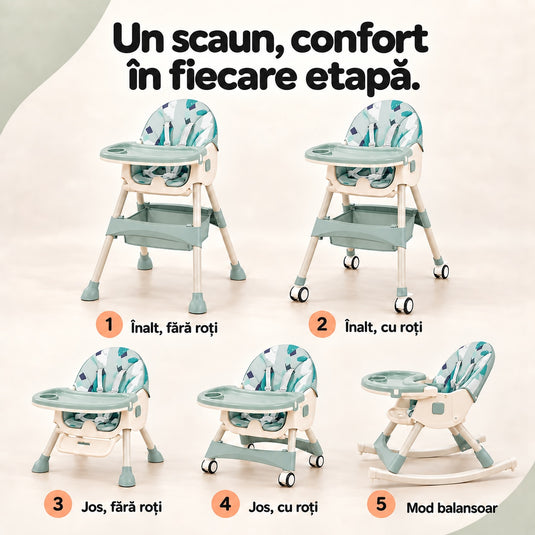 Scaun de masă verde mandala KinderVibe
