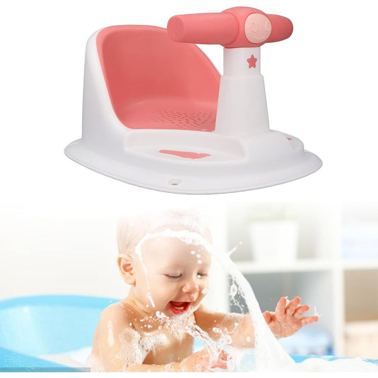Scaun de baie bebeluși roz SmartVibe
