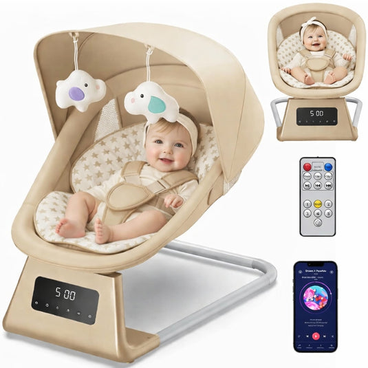 Balansoar electric bej 3D Motion BabyHug
