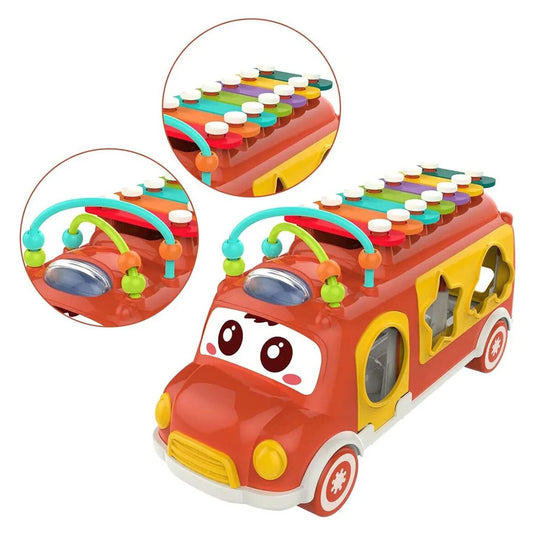Autobuz muzical cu xilofon MusicRide 3in1