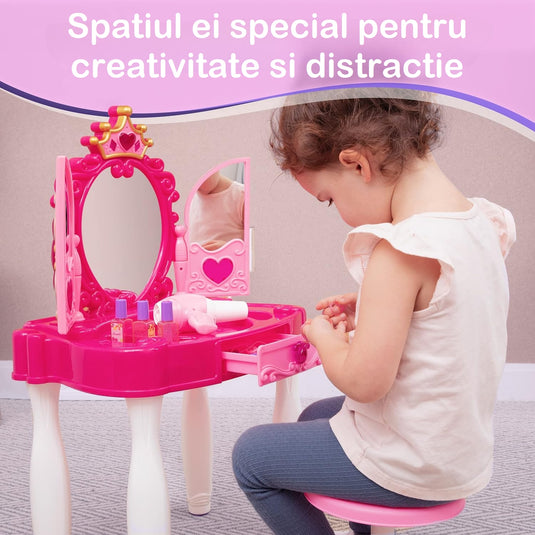 Măsuță de machiaj cu baghetă magică