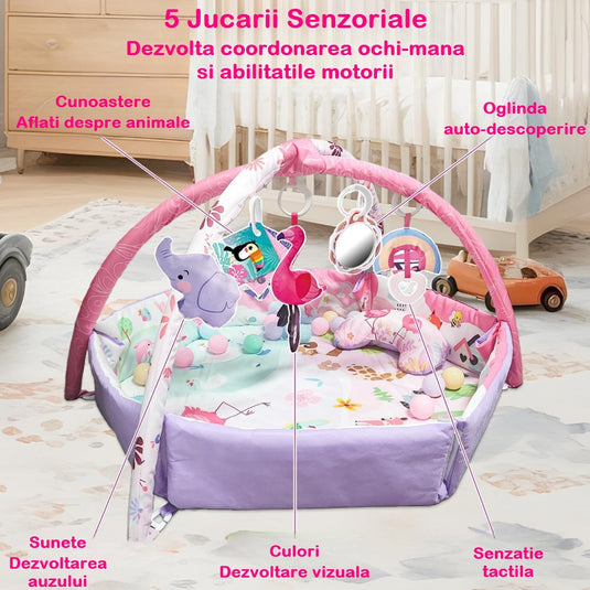 Saltea de joacă cu țarc FlamingoBeBe