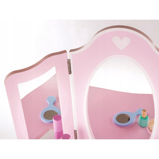 Măsuță de machiaj mare din lemn KinderVibe