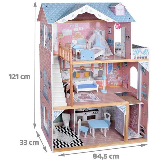 Casă de păpuși cu lift Modern Villa roz