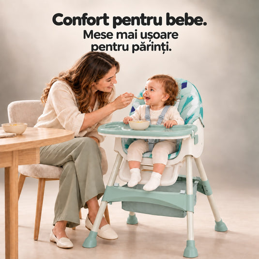 Scaun de masă verde mandala KinderVibe