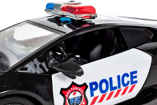Masina de Politie cu Telecomanda, SuperSport Police, KinderVibe™, cu Faruri Luminoase si Usa care se Deschide din Telecomanda, 1:14, Incarcator Inclus