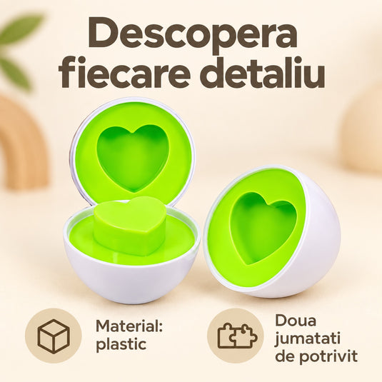Ouă cu forme și culori în cutie, imaginea 5