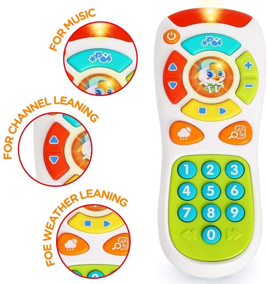 Telecomanda de Jucarie, MY FIRST REMOTE, cu Sunete, Muzica si Lumini, in Engleza, Multicolor