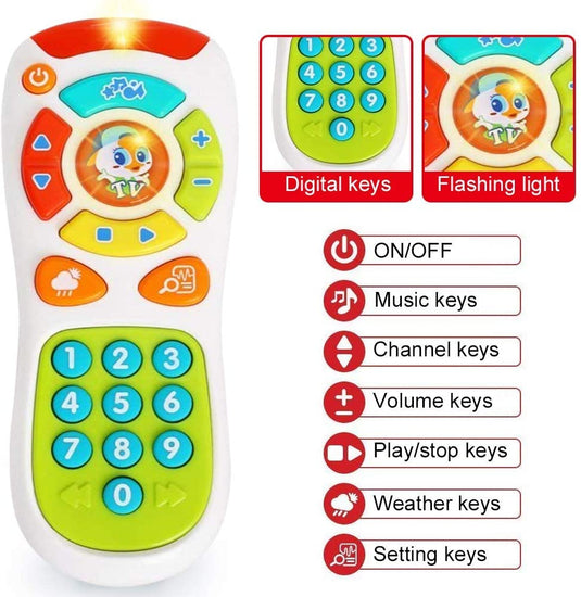 Telecomanda de Jucarie, MY FIRST REMOTE, cu Sunete, Muzica si Lumini, in Engleza, Multicolor