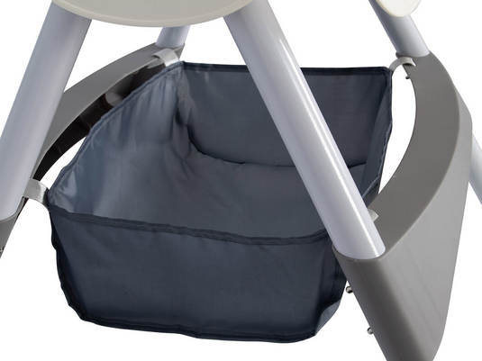 Scaun de Masa Pliabil 4 in 1 KinderVibe™ 6 Luni +, Multifunctional si Stabil, Tavita si Husa Detasabile si Lavabile, Roti, Centura de Siguranta 5 Puncte, Ajustabil pe Inaltime, Balansoar, Cos de Depozitare, Dove Grey