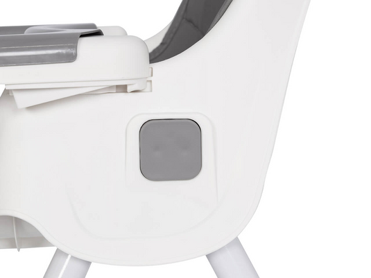 Scaun de Masa Pliabil 4 in 1 KinderVibe™ 6 Luni +, Multifunctional si Stabil, Tavita si Husa Detasabile si Lavabile, Roti, Centura de Siguranta 5 Puncte, Ajustabil pe Inaltime, Balansoar, Cos de Depozitare, Dove Grey