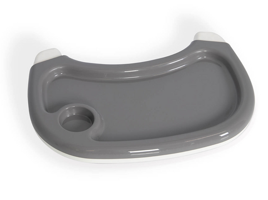 Scaun de Masa Pliabil 4 in 1 KinderVibe™ 6 Luni +, Multifunctional si Stabil, Tavita si Husa Detasabile si Lavabile, Roti, Centura de Siguranta 5 Puncte, Ajustabil pe Inaltime, Balansoar, Cos de Depozitare, Dove Grey