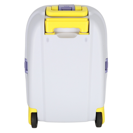 Troler pentru Copii cu Maner Extensibil RollyON UniqViBE® 43 CM, Roti Silentioase, Inchidere cu 3 Clapete, Carcasa Rezistenta la Socuri, Curele de Fixare, Impermeabil, Buzunar Interior, Capacitate Mare, Design Ergonomic, Yellow