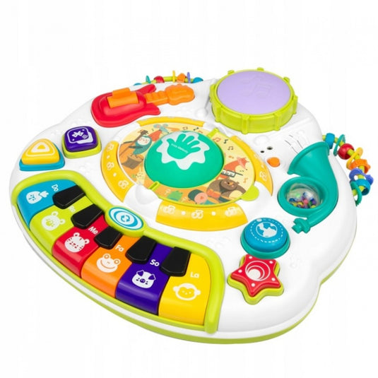 Masuta Interactiva 2in1, Kids Melody, Multifunctionala, cu Activitati tip Busy Board, Functie Bluetooth, Ajustare Volum, Include Microfon, cu Numeroase Sunete si Melodii, Butoane Luminoase, Indiggo@