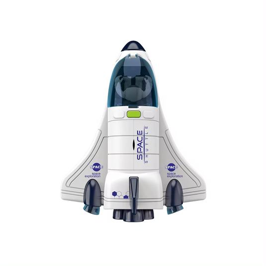 Set de Joaca 10in1 Statia Spatiala Super-Rocket Indiggo® cu Lumini si Sunete, Racheta, 3 Figurine Astronauti, Capsula de Aterizare, Cabina Functionala, Masina, Motor, Nava Spatiala, Doua Rezervoare Oxigen, White/Orange