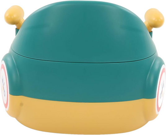 Olita Multifunctionala 3in1 HappyClean Indiggo® cu Perna Moale, Inaltator/Reductor Toaleta, Recipient Colector Detasabil, Manere Siguranta, Fara Miros, Anti-Stropire/Anti-Alunecare, Spatar Ergonomic, Capac, Confortabil, Curatare Usoara, Green/Yellow
