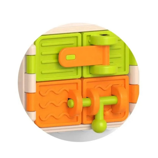 Plansa de Constructie Tip Montessori CreativeBoard Indiggo® Placa cu Activitati Educationale, Compatibil Jucarii LEGO, Masinuta, Asamblare Nelimitata, Alb/Rosu