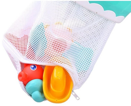 Set Jucarii de Baie pentru Copii si Bebelusi HappyShower Indiggo®, 7 Animalute Marine, Cos de Uscare si Depozitare cu Fermoar pentru Acces Usor si 3 Ventuze pentru Prindere, Fixare Perete sau Cada, Multicolor