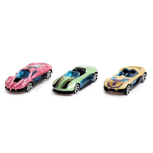 Set Interactiv de Masinute DinoFunTruck, Camion Transportator cu 8 Masinute, 6 Figurine de Dinozauri, Sunete si Lumini, Tobogan pentru Masinute, Panou Transparent, Indiggo@, Verde, + 3Ani