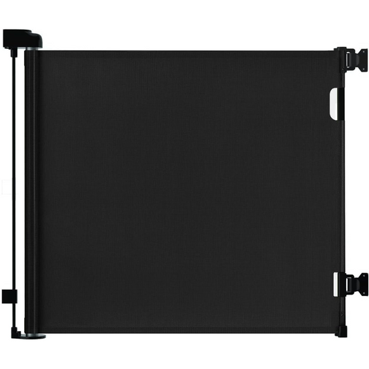 Poarta de Siguranta Retractabila si Extensibila 140 Cm FlexiBlock® Design RANFORSAT, Mecanism Dublu Blocare, Material Plasa Anti-Shock, Protectie Copii/Animale de Companie, Universal, Usi/Scari/Holuri, Interior/Exterior, Instalare Usoara, Black