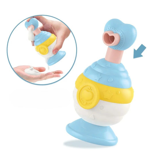 Jucarie Interactiva de baie pentru Copii - WaterBubble, Genereaza Bule de Sapun, Plastic ABS, Design Vesel si Prietenos, Blue