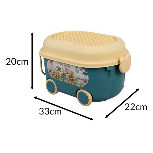 Set Creativ de Constructie 3D - Flower Garden Indiggo@, Gradina cu Flori Modulare, Include 139 piese, Valiza pe Roti si Maner, Jucarie Educativa pentru Copii, Multicolor