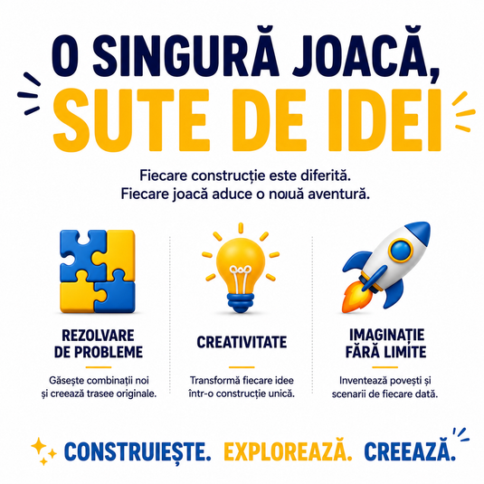 Set de Constructie MagicMagnetic Orbit, Include 41 de Piese, Traseu Magnetic 3D cu Masinute, Semne de Circulatie si Figurine, Numeroase Posibilitati de Construit, STEM, Educativ si Creativ, Indiggo®, 3ani+, Gri Antracit