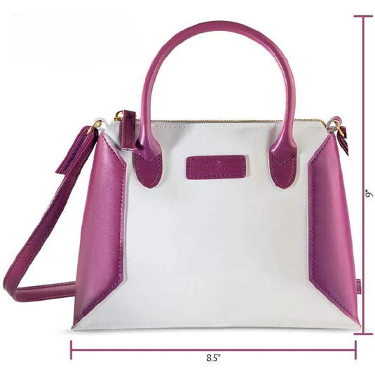 Geanta de Jucarie pentru Copii MiniDiva Glam Bag Indiggo® – Set Accesorii Frumusete cu Telefon, Portofel, Bani de Joaca, Carduri, Ruj si Chei, Joc de Rol Fashion, 3 Ani+, White/Purple