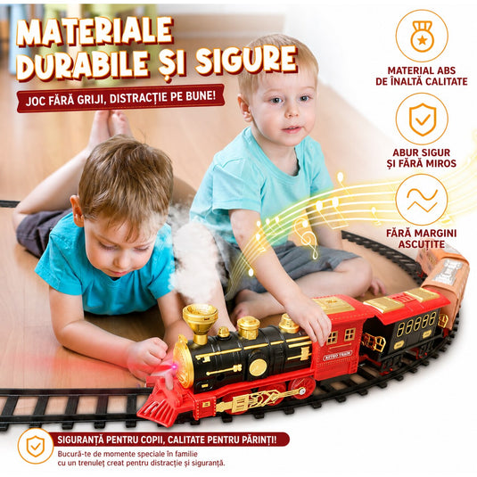 Resigilat: Trenuleț electric retro ElectricSteam, cu abur