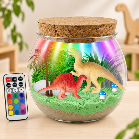 Lampă de noapte cu dinozauri, terariu DIY, imaginea 11