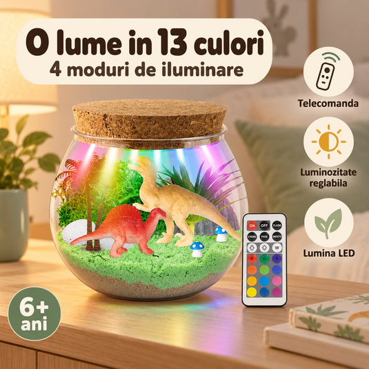 Lampă de noapte cu dinozauri, terariu DIY, imaginea 15