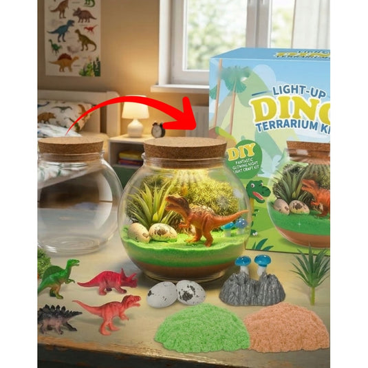 Lampă de noapte cu dinozauri, terariu DIY, imaginea 18