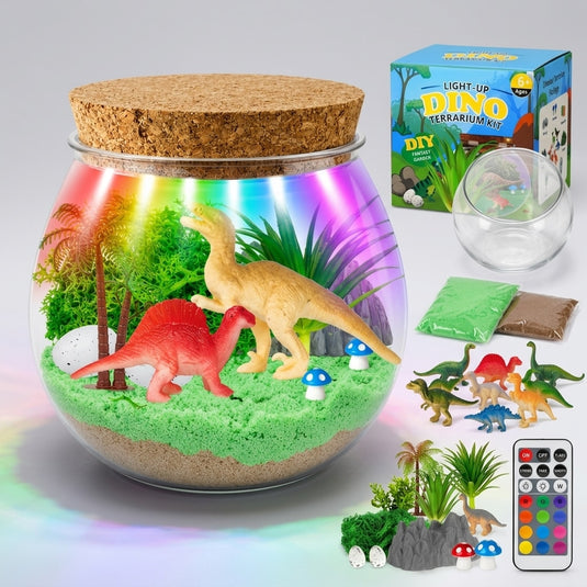 Lampă de noapte cu dinozauri, terariu DIY, imaginea 3
