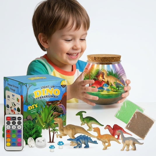 Lampă de noapte cu dinozauri, terariu DIY, imaginea 4