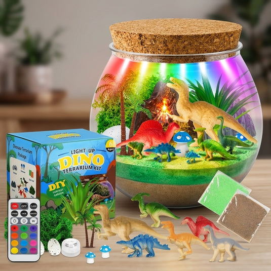 Lampă de noapte cu dinozauri, terariu DIY, imaginea 5