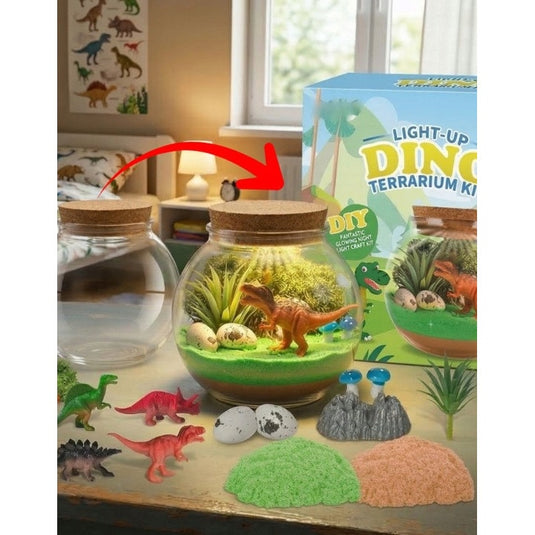 Lampă de noapte cu dinozauri, terariu DIY, imaginea 6