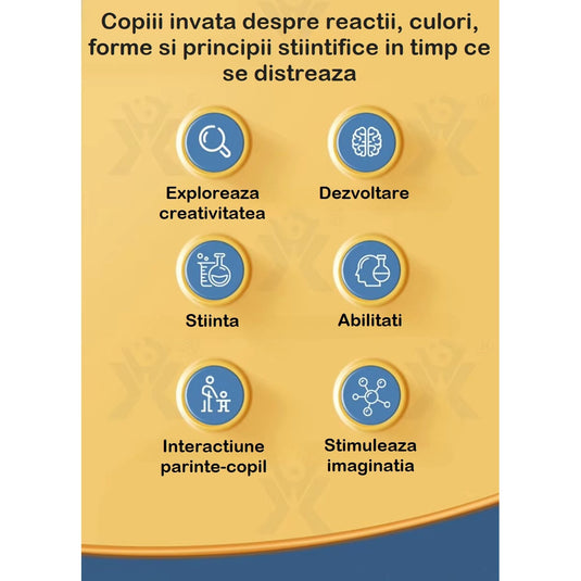 Set Stiintific pentru Copii ScienceKids™ 170 Experimente, Masuta Laborator Interactiva, STEM, Accesorii Educative, Ochelari de Protectie, Suport Smartphone, Invatare Practica, Dezvoltare si Creativitate