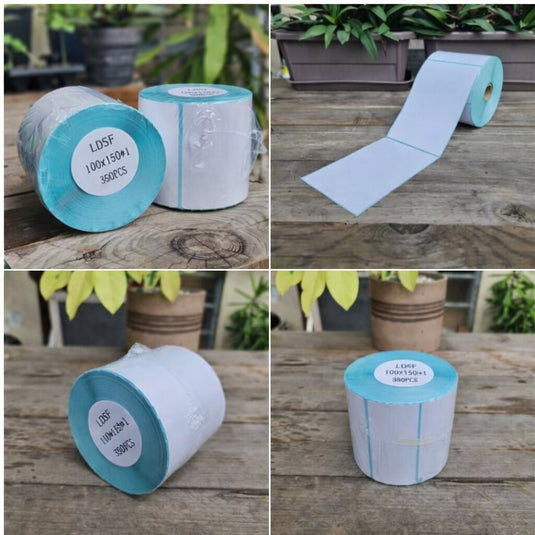 Etichete Autoadezive Termice pentru AWB, 100x150 mm (format A6), Perfor de Rupere, 350 Etichete / Rola, Calitate Premium, Rupere Usoara