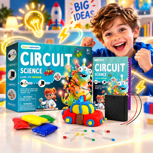 Kit Creativ STEM pentru Experimente Vulcanice CrazyVolcano™ Construieste, Picteaza si Activeaza, Ochelari de Protectie, 6 Culori, Pensula, Recipient de Masurare, Ingrediente pentru Eruptie, Ghid Ilustrat, Educational si Interactiv, 8+ Ani